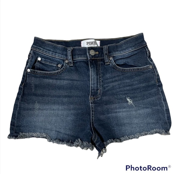 Victoria's Secret PINK High-Waist  Demin Shorts​ - Picture 2 of 8